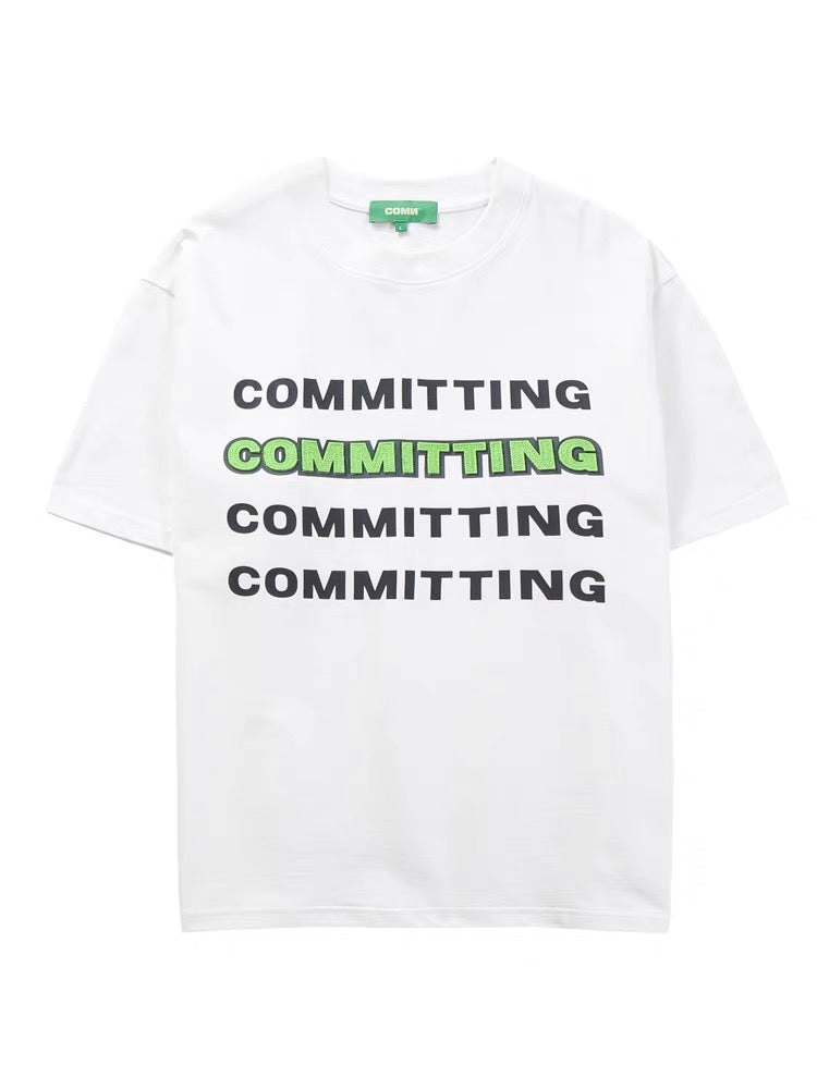 Xu Tailang summer new fashion brand round neck short-sleeved T-shirt men's American loose trendy letter printed T-shirt top