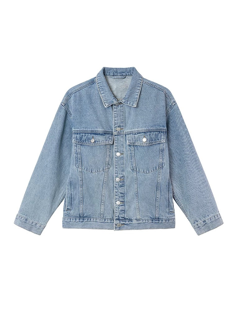 Hello Canon Loose Denim Jacket Women's Early Autumn 2024 New Small Design Lazy BF Style Top