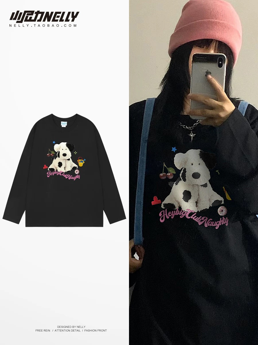 American cartoon cat print round neck short sleeve men and women summer 2025 couple pure cotton t-shirt half sleeve bottoming shirt trend