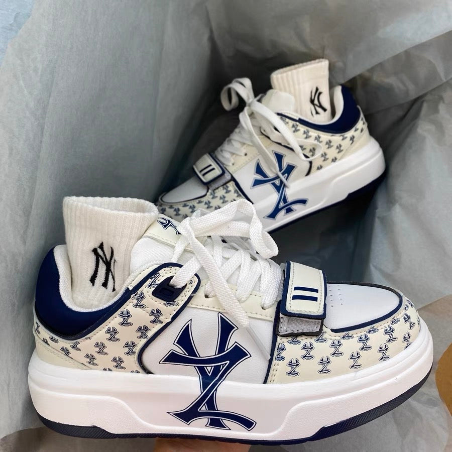 Heightened thick bottom ins style niche letter design bread shoes male ulzzang hit color retro trend sports shoes