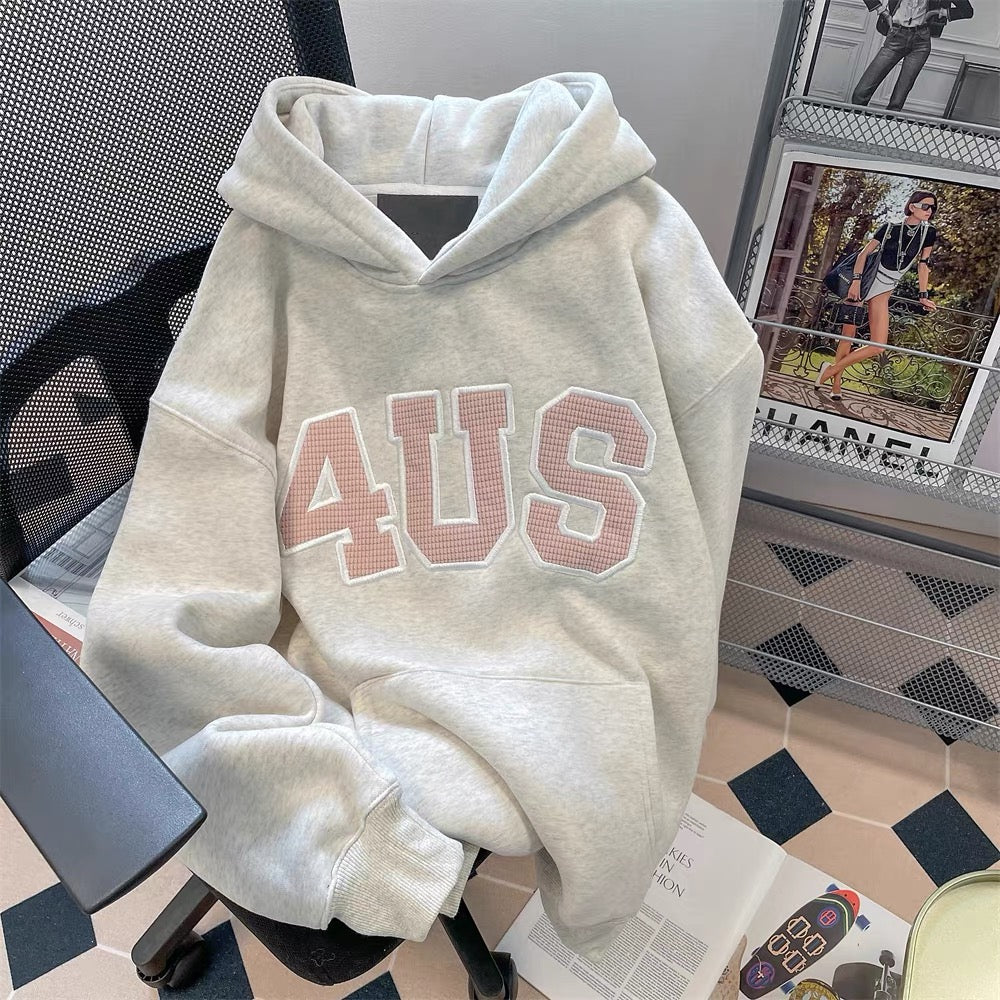 Milk fufu blue striped angel puppy sweater coat women's autumn and winter gentle Japanese style thick hooded knitted cardigan