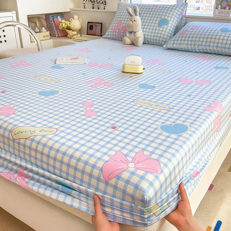 A-grade mother and baby grade pure cotton fitted sheet, single piece, pure cotton mattress protector, bed cover, dust cover, bed cover, 1.5 three-piece set
