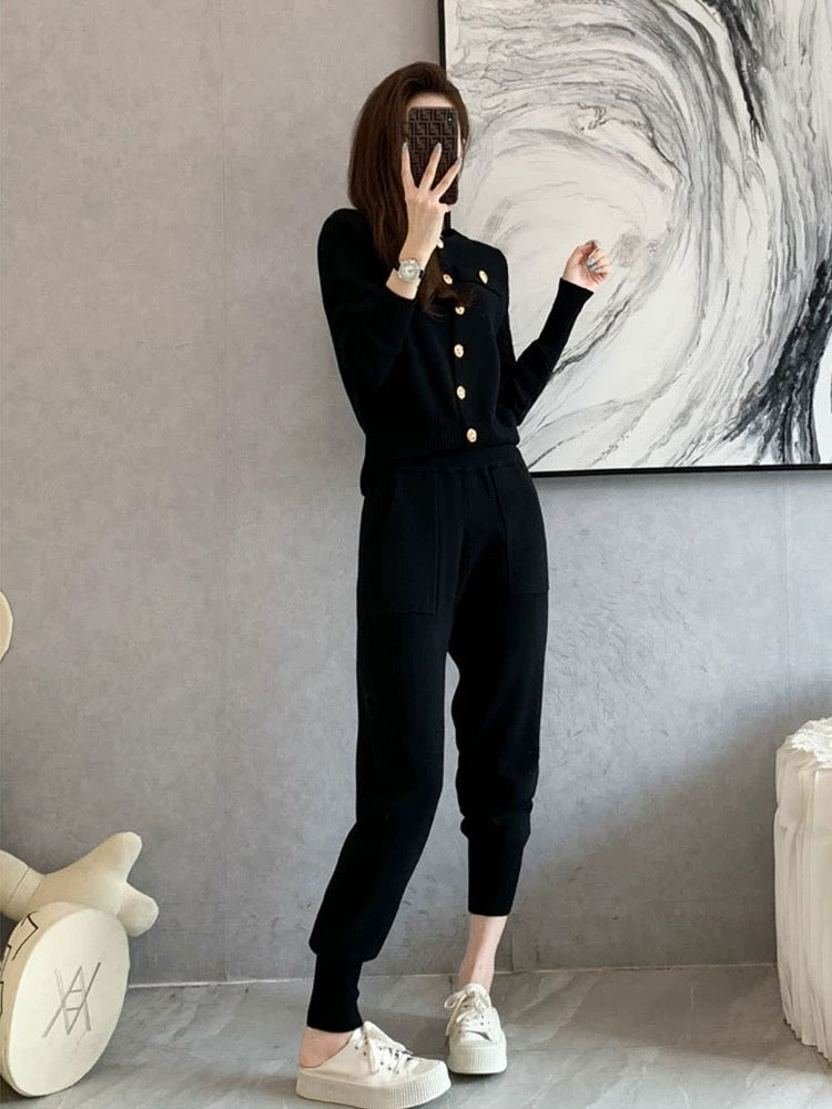 High-end sports and leisure suits for women, spring and autumn fashion, age-reducing streetwear, sweatshirts, pants, two-piece sets, western style