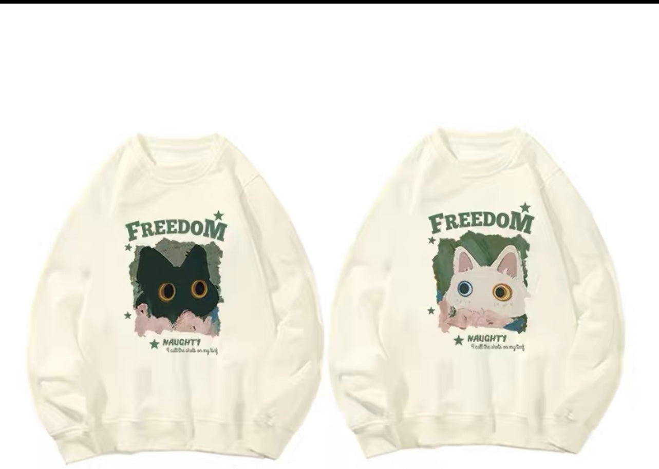 Specially different couple sweatshirts 2023 new early spring and autumn niche high-end winter outer suits (N0312)