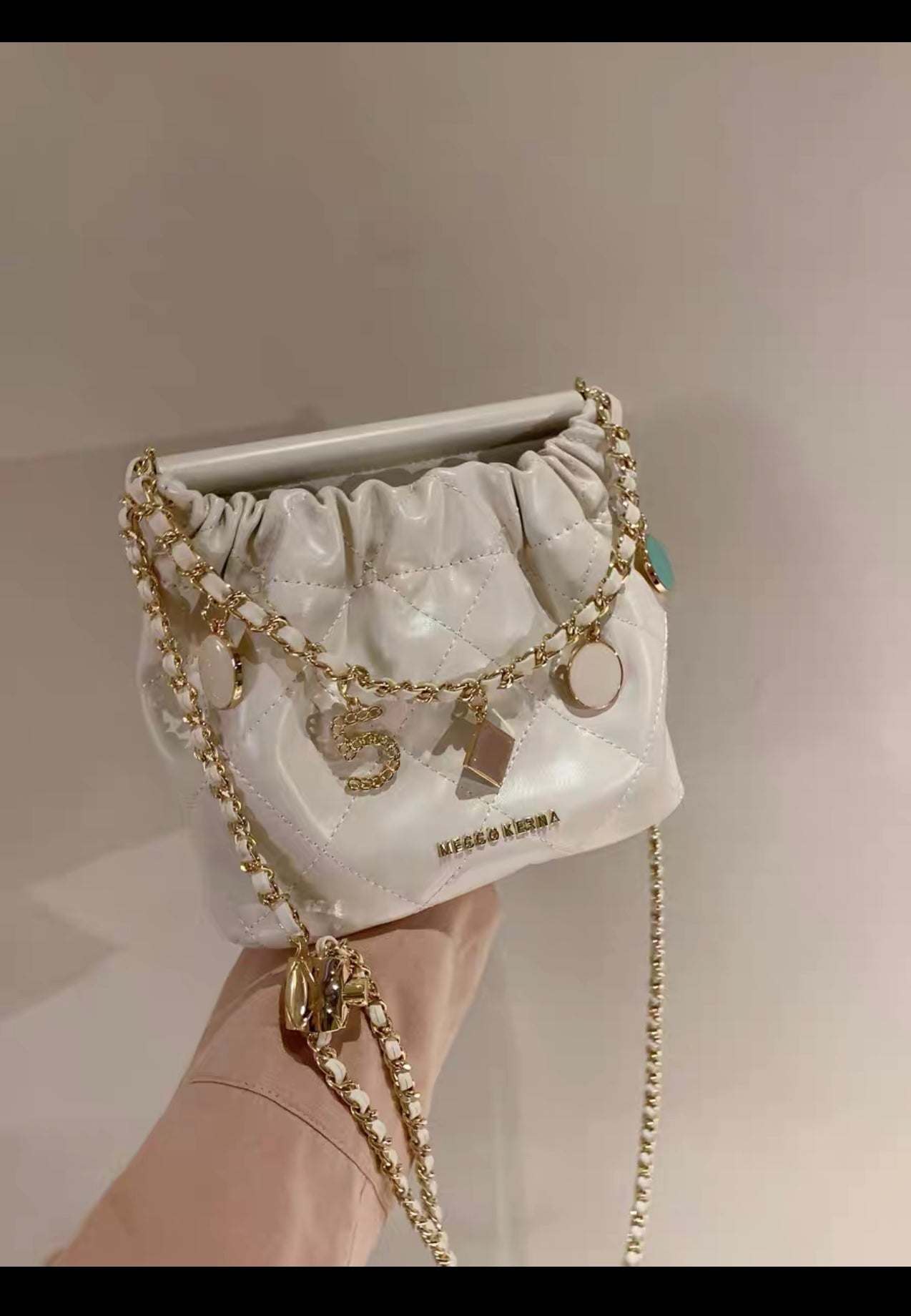 Nanfeng xMECCO KERNA Fifth Avenue Bucket Bag Women's 2023 New Summer Chain Shoulder Crossbody Bag