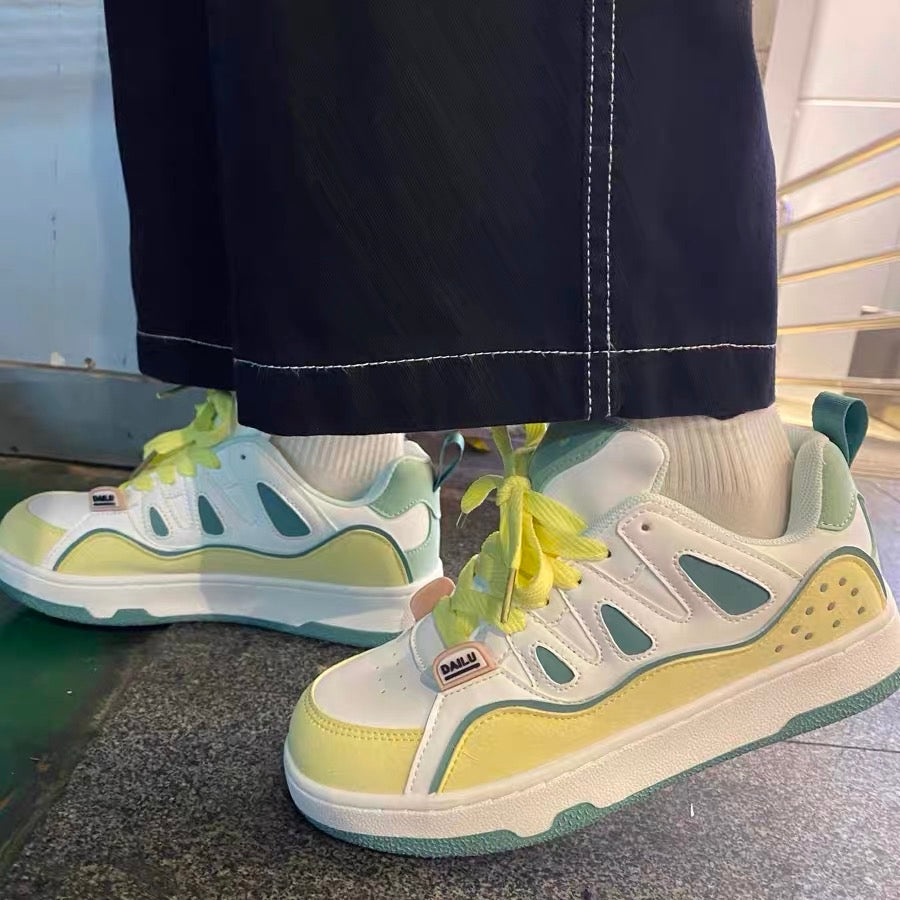Guochao autumn ins wind hit color retro German training shoes male chic all-match niche trend couple sports skateboard shoes