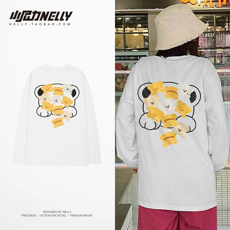 American cartoon cat print round neck short sleeve men and women summer 2025 couple pure cotton t-shirt half sleeve bottoming shirt trend