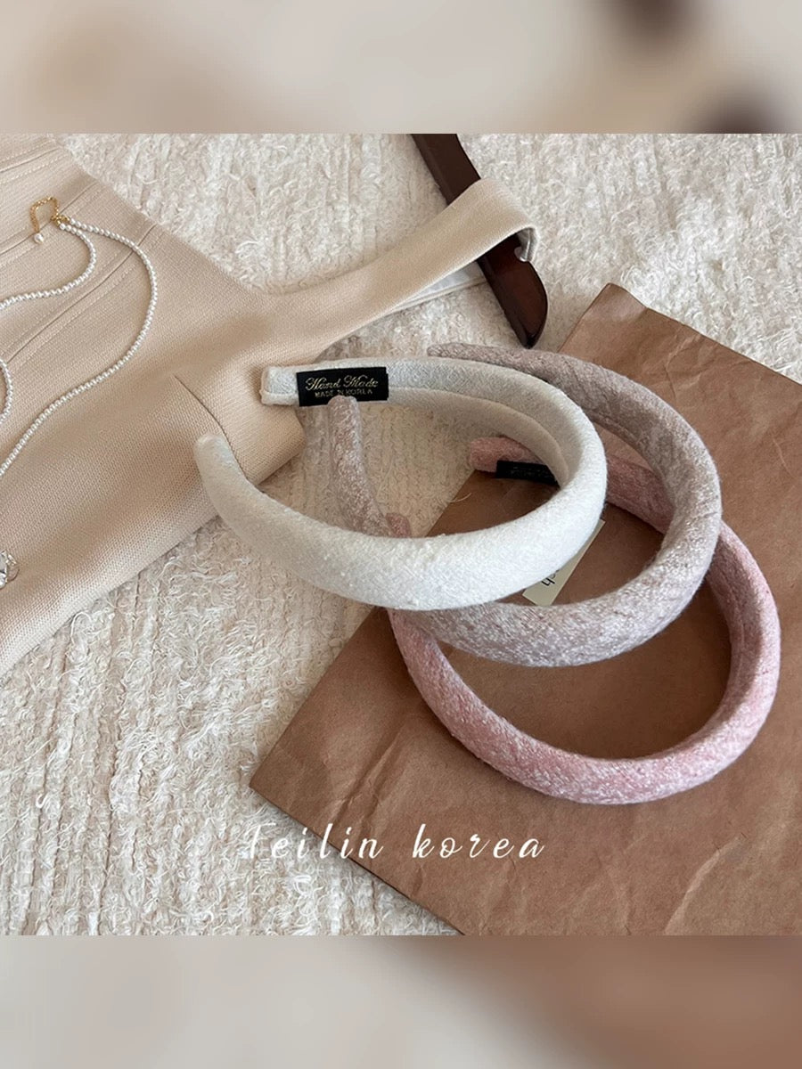 Small fragrant headband suitable for round faces, women's high-ceiling headband, hairpin headband, high-end, foreign and fashionable hair bundle