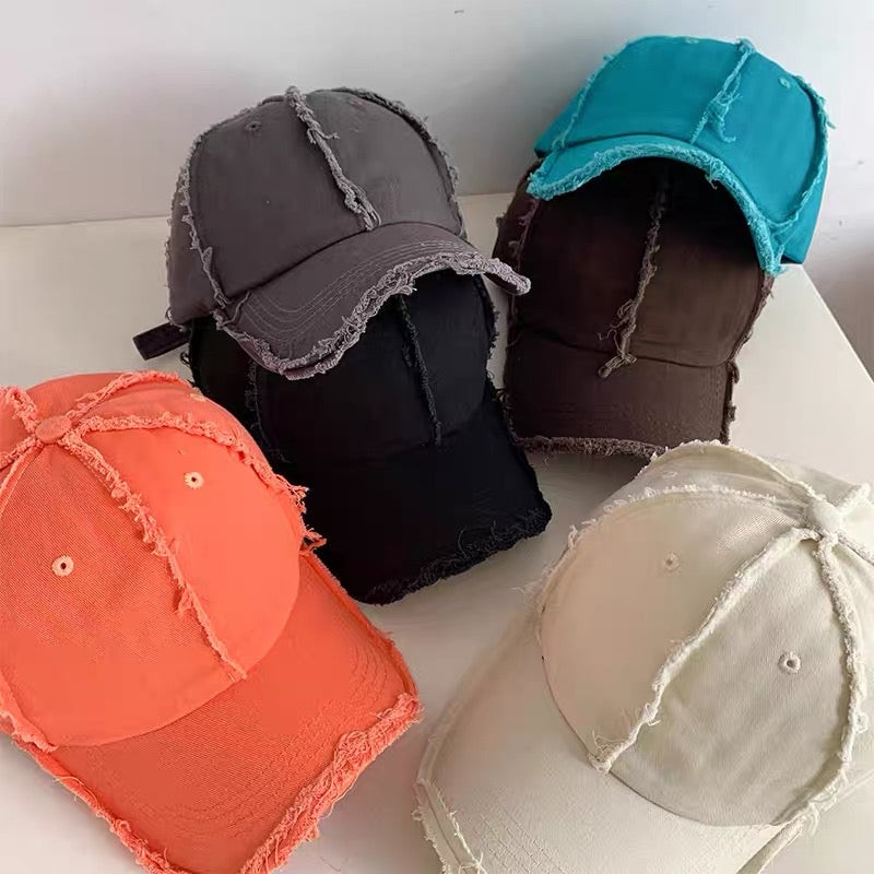 Old baseball cap for women in spring and summer, small retro all-match baseball cap, Japanese style deep top, wide brim, big head circumference hat