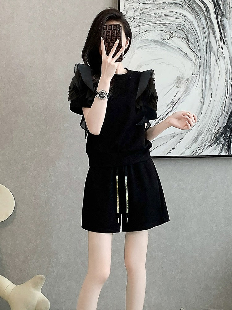 open lace back dress This year's popular fashion shorts suit women's summer dress is slimmi –  Lee Nhi Boutique