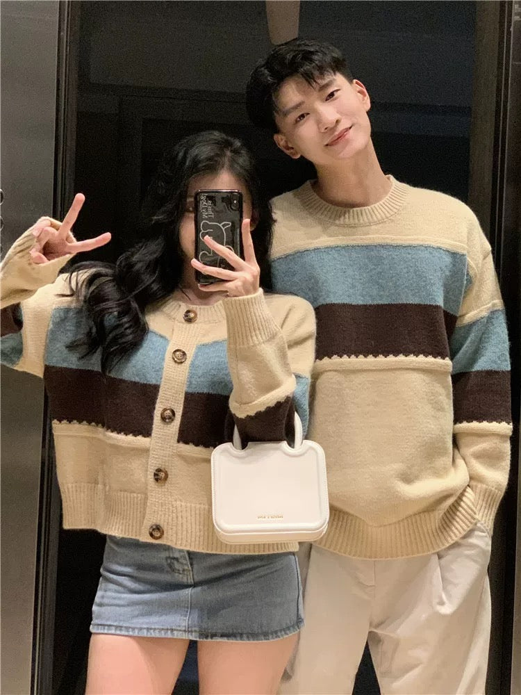 Couple wear autumn and winter 2023 new ins super hot sweater for men and women Korean version loose French sweater jacket trendy brand