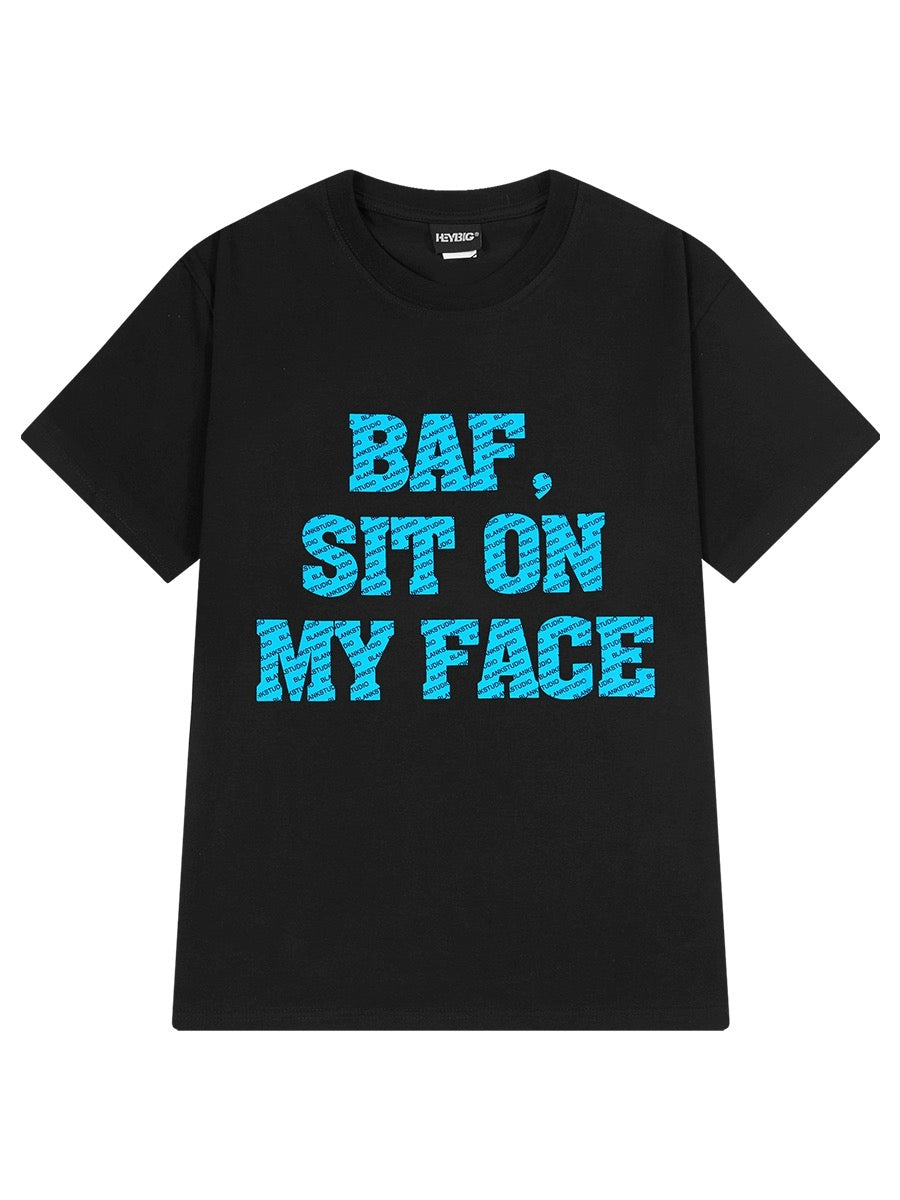 National trendy brand couple wear short-sleeved 2024 summer new casual youth loose design letter print T-shirt