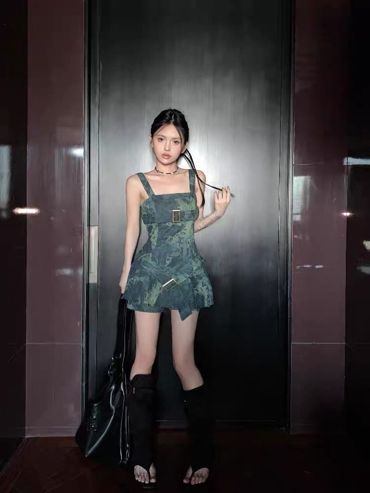Black tie-dye denim tube top dress female summer sexy hot girl backles –  Lee Nhi Boutique