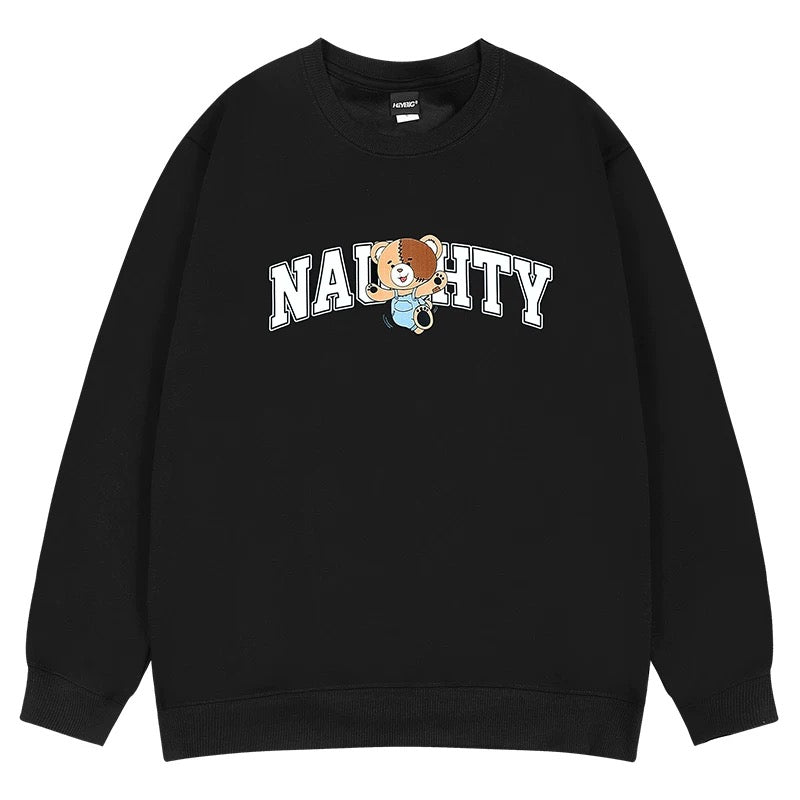 Trendy brand couple round neck sweatshirt for men and women oversize hip-hop street autumn and winter loose retro Japanese style printed jacket