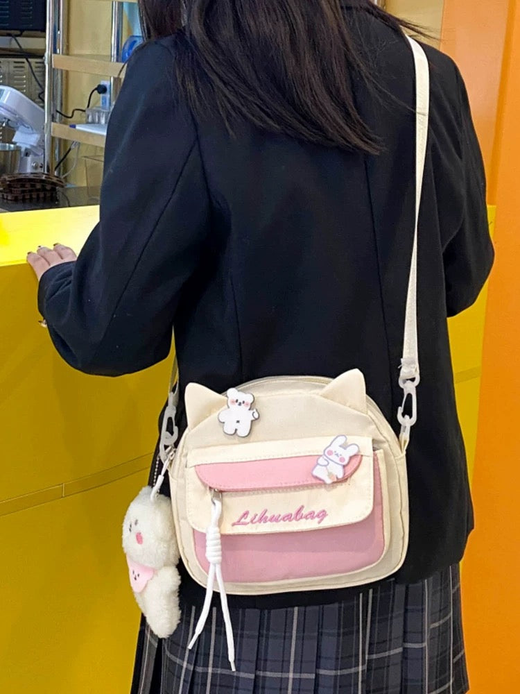 Children's messenger bag girls cute bag 2024 new student small bag little girl going out stylish backpack female