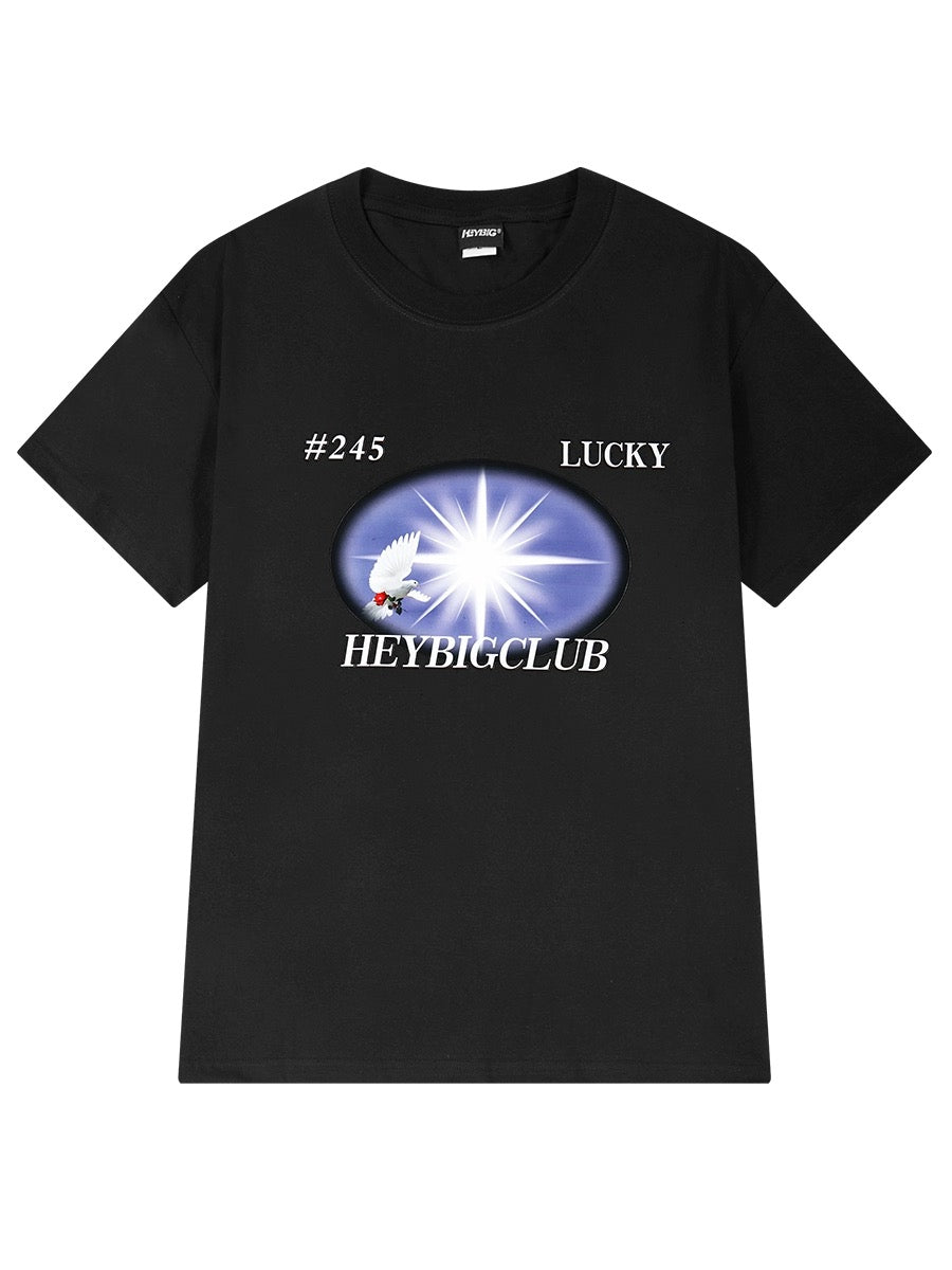 Creative printed cotton heavyweight short-sleeved T-shirts for men and women in summer 2024 new American high street half-sleeved ins trendy tops