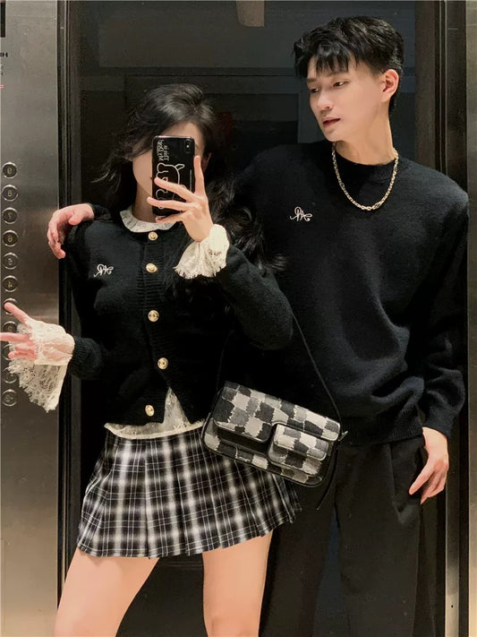 Couple wear autumn and winter 2023 new ins super hot sweater for men and women Korean version loose French sweater jacket trendy brand