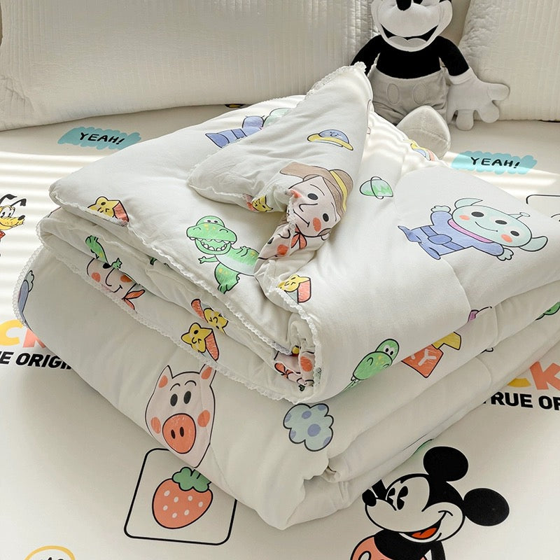 Class A soybean fiber knitted cotton summer cool quilt machine washable summer children's thin quilt spring and autumn summer air conditioning quilt