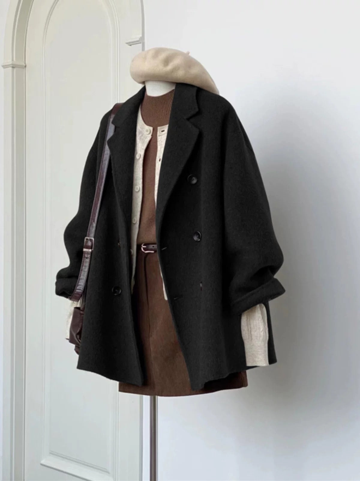 Suit woolen coat women's short 2024 autumn and winter new woolen coat winter small Korean style high-end
