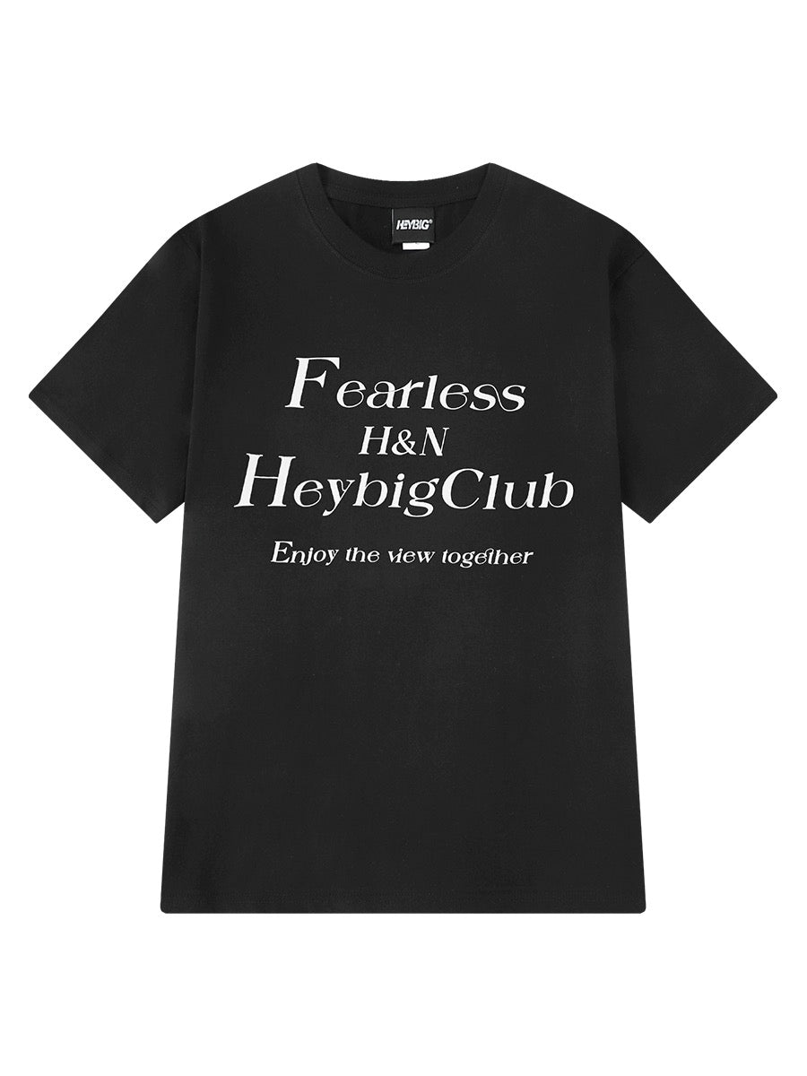 National trend European and American trend letter print short-sleeved T-shirt men and women oversize summer round neck half sleeve couple outfit