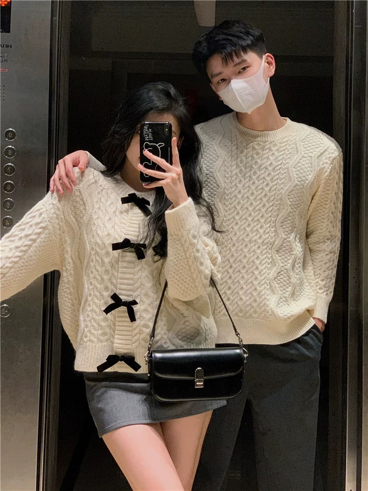 Couple wear autumn and winter 2023 new ins super hot sweater for men and women Korean version loose French sweater jacket trendy brand