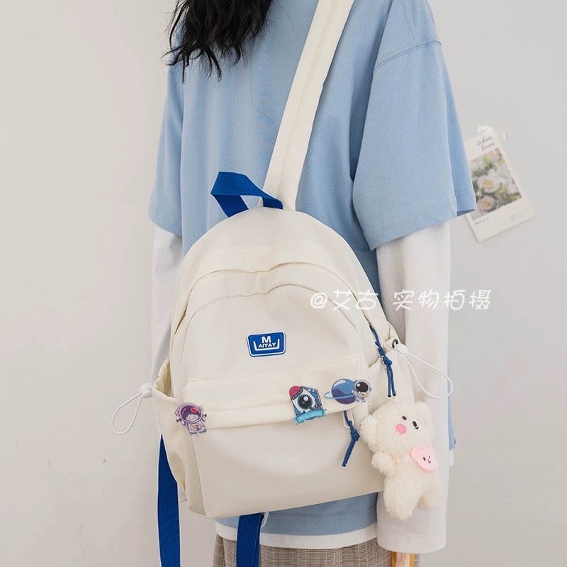 Small fresh and high-value all-match backpack new ins Fengsen department shopping small school bag light and compact backpack female