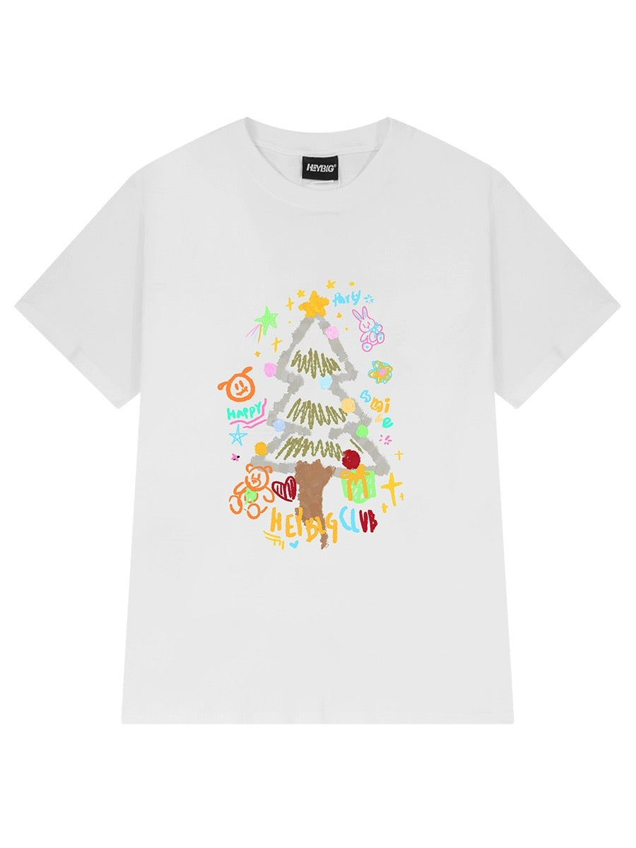 Cartoon animation printed short-sleeved T-shirts for men and women, summer fashion brand trend pure cotton American high street oversize t-shirts