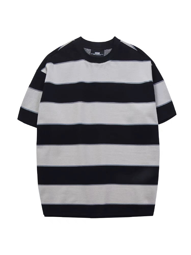 Xu Tailang contrast striped sea soul shirt T-shirt men's short-sleeved summer ins fashion brand trend versatile American cotton top