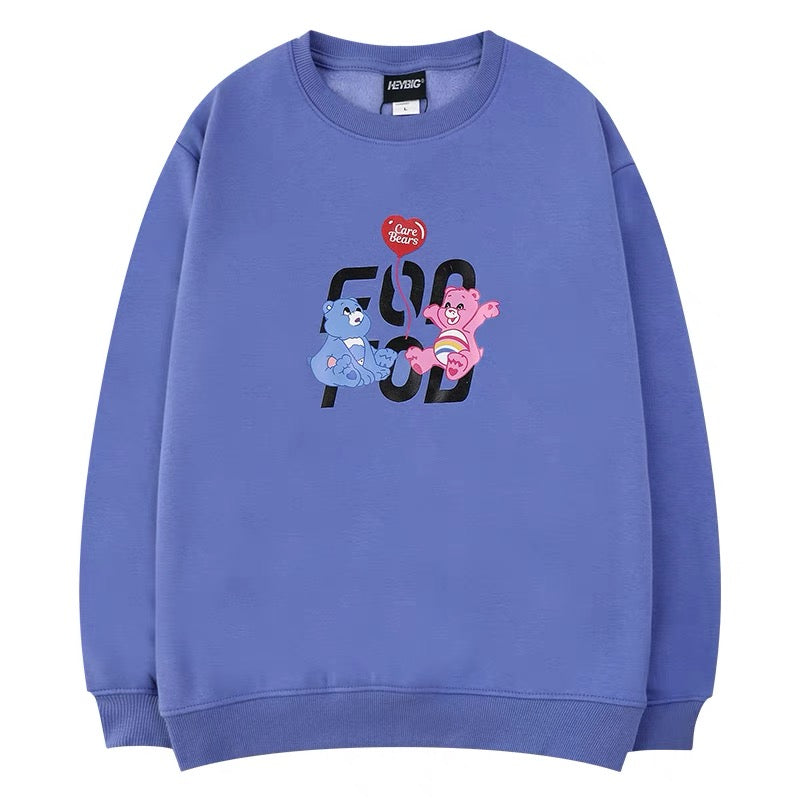 Sweater men's autumn and winter fat men and women large size round neck tops Hong Kong style ins trend loose and versatile couple coats (T0927)