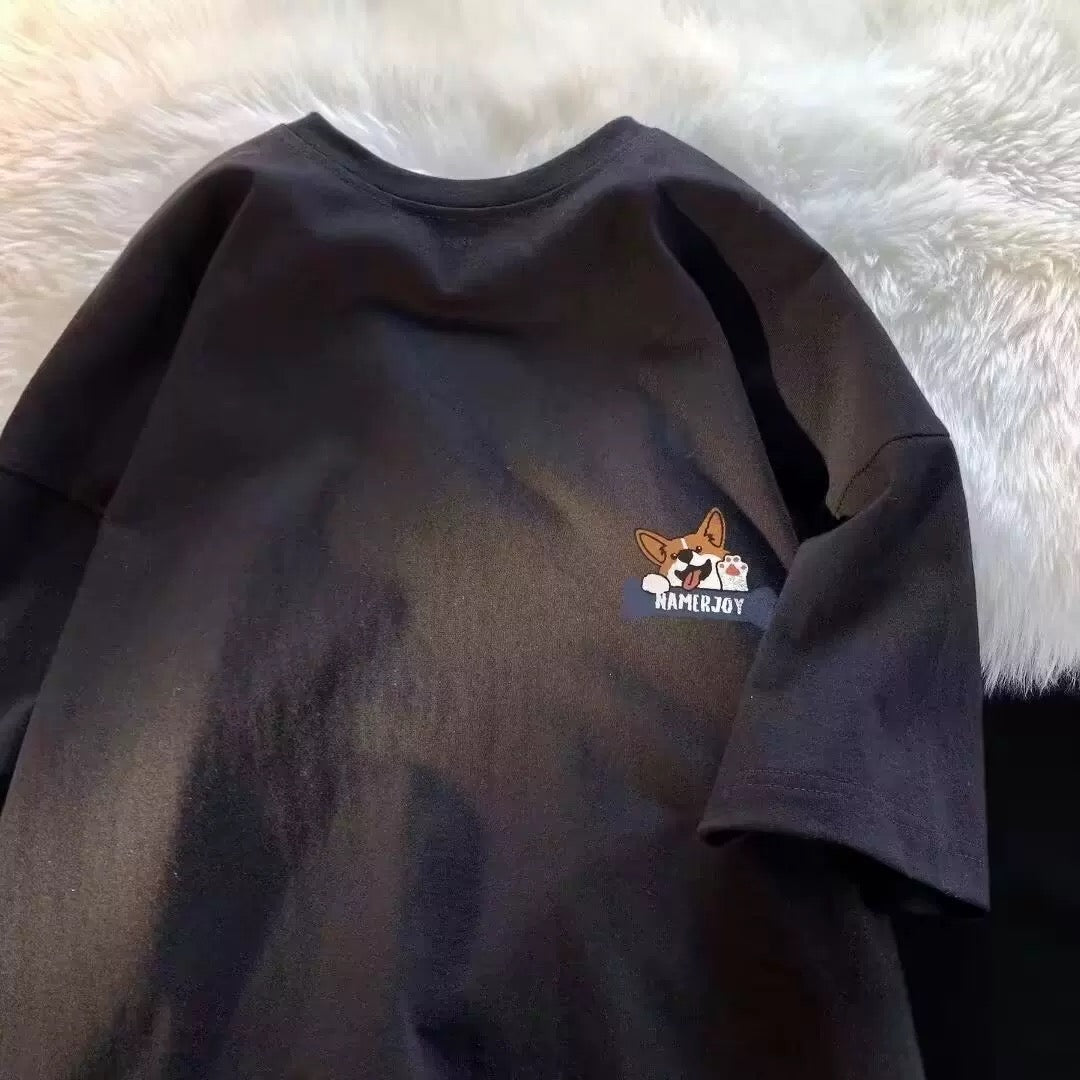 Foreign trade cut label tail order ~ counter withdrawal American trend summer short-sleeved T-shirt men and women pure cotton loose versatile