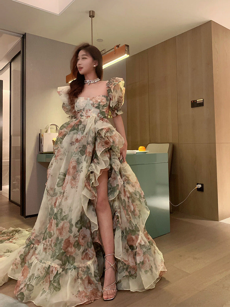 Princess style dress fairy fairy forest floral dress birthday small dr –  Lee Nhi Boutique