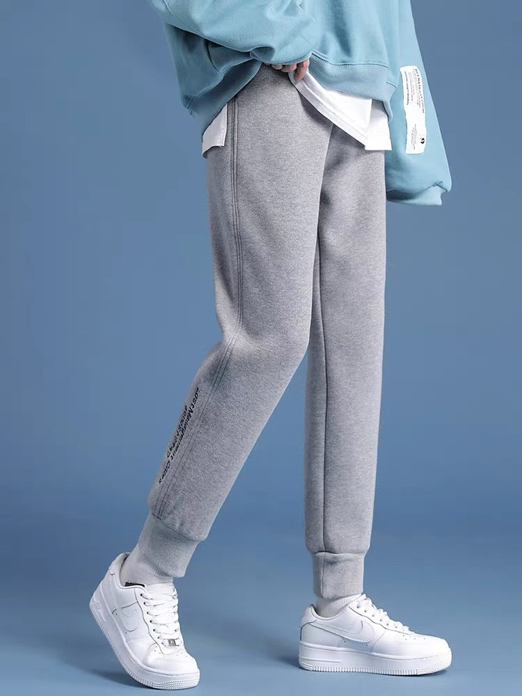 Special offer/Korean version of smiley face embroidered ankle-length sweatpants for women spring new elastic high-waisted loose casual sweatpants