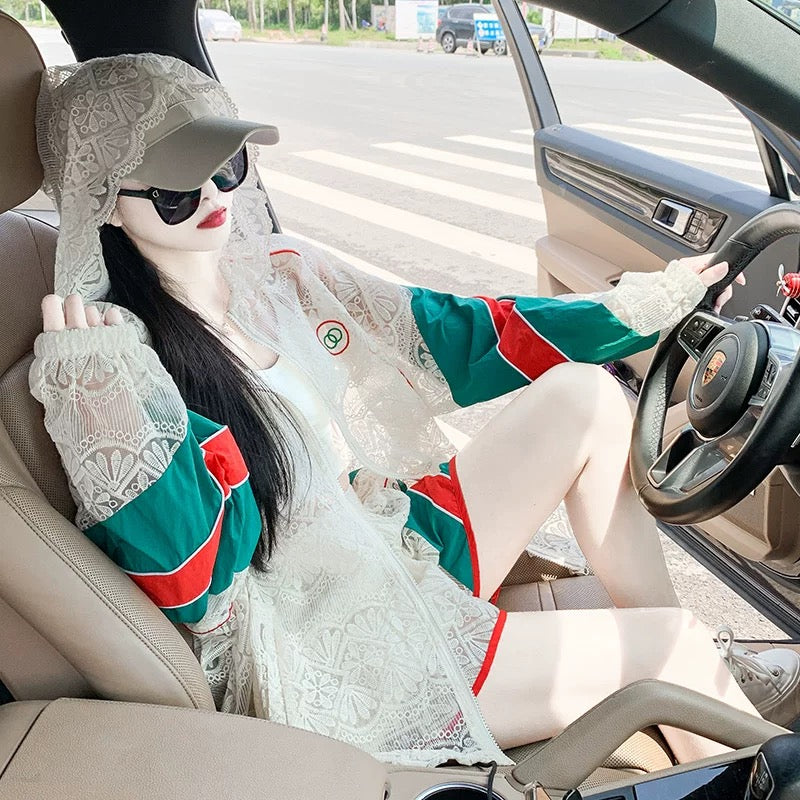 European street sun protection clothing casual fashion suit for women summer 2023 new style fashionable shorts sports two-piece set