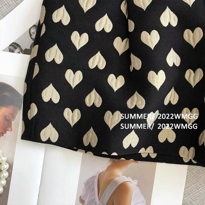 Love print shorts women's summer thin section design sense niche Korean version loose high waist thin sports casual pantsf