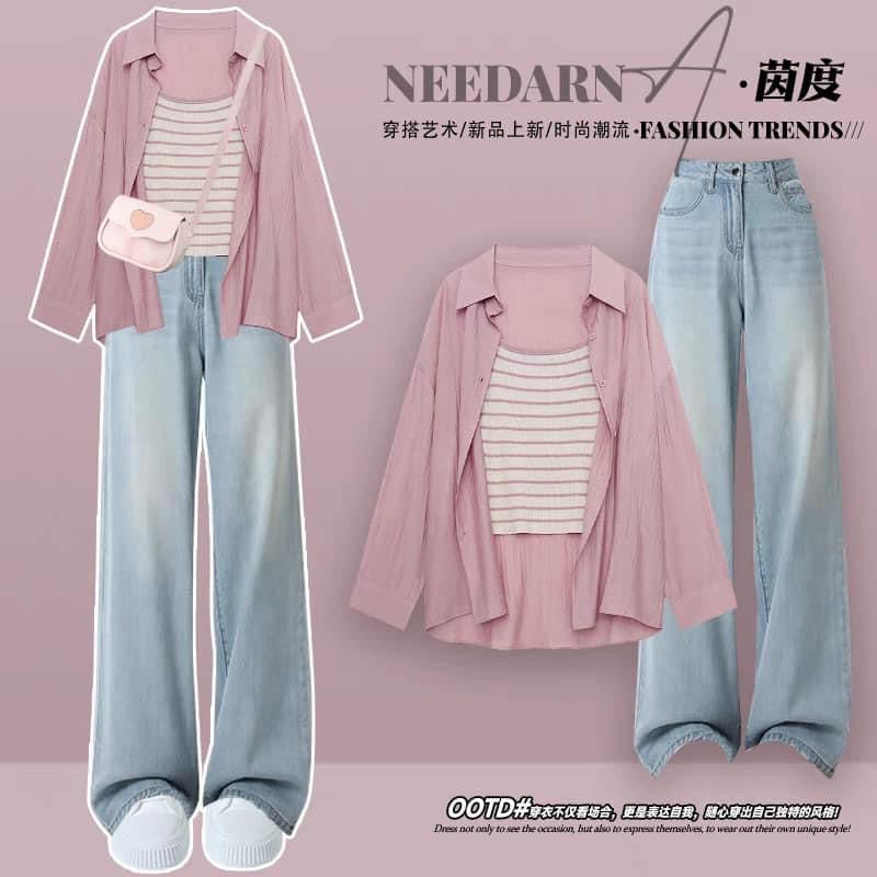 College style sweater spring suit for women 2024 new casual overalls milk style outfit street-blasting and age-reducing two-piece suit