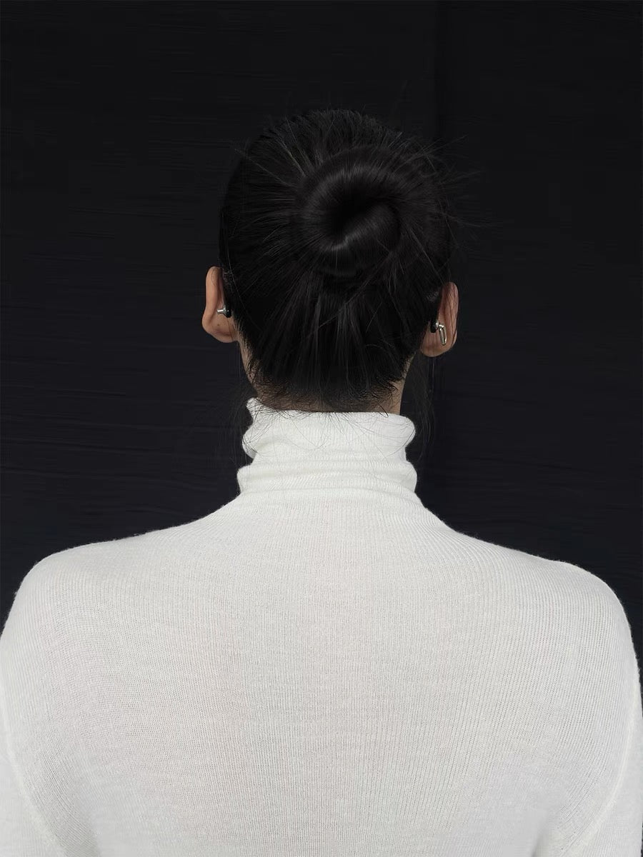 PAPERLLL Xinjian double-sided turtleneck wool bottoming shirt 2023 new women's autumn and winter thin inner top (D7810)