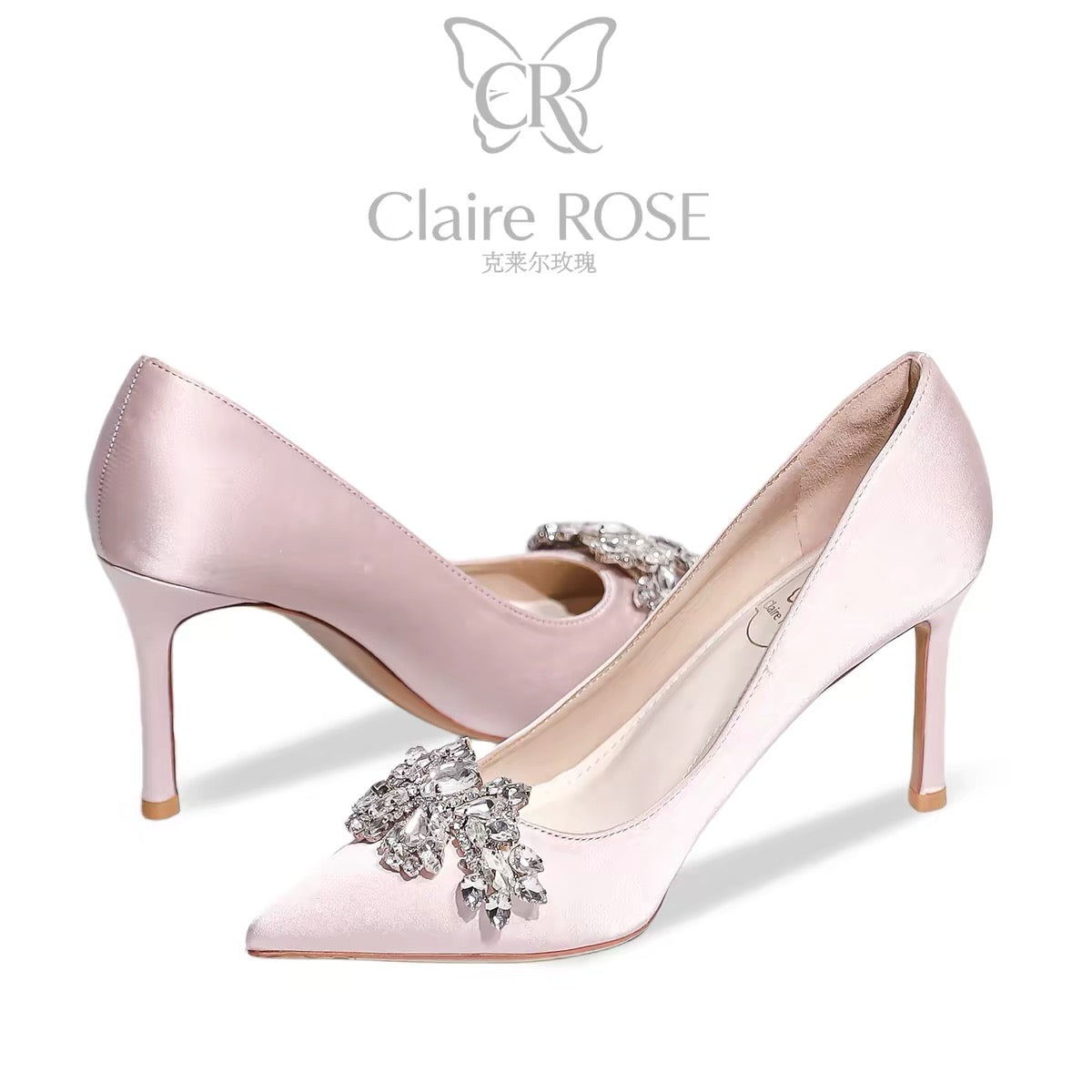 Princess Claire Rose Coronation Gift Box – Crystal Stiletto Heels; a Birthday Gift for Girls (Ideal for 18th Coming-of-Age Celebrations)