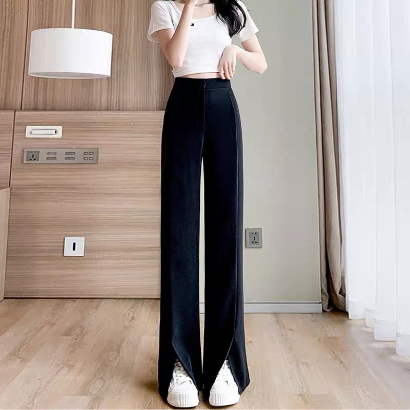 chinese dress ladies Pants Women's Autumn Ice Silk Thin Suit Pants Loose Drape Slightly Rai –  Lee Nhi Boutique