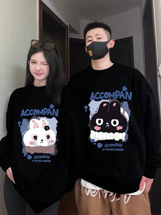 Different couple sweatshirts for spring and autumn 2023 new high-end niche design super popular brand autumn jackets