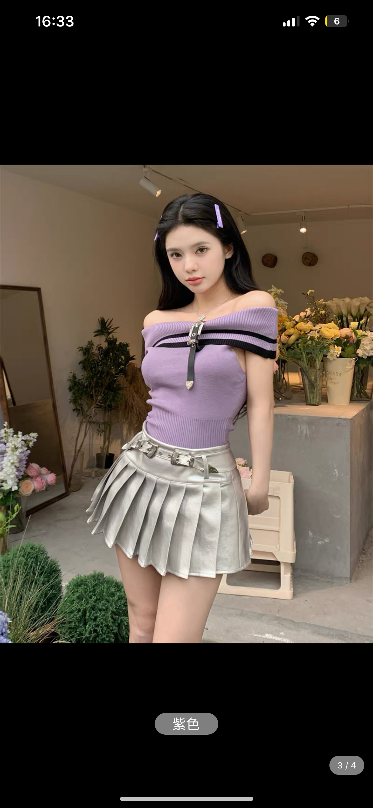 2023 Designed Hot Girl Style Versatile Off-Shoulder Lapel Buckle One-Shoulder Knitted Sweater Top