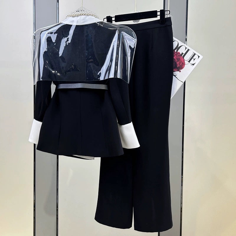 High-end women's small fragrance suit autumn and winter 2023 new fashion casual suit trousers temperament two-piece set