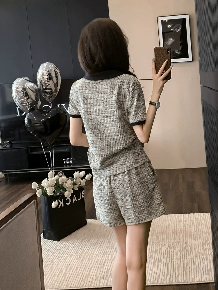 Xiaoxiangfeng sports casual and fashionable outfit for little people, a complete set of short-sleeved shorts two-piece suit for women, stylish summer clothes