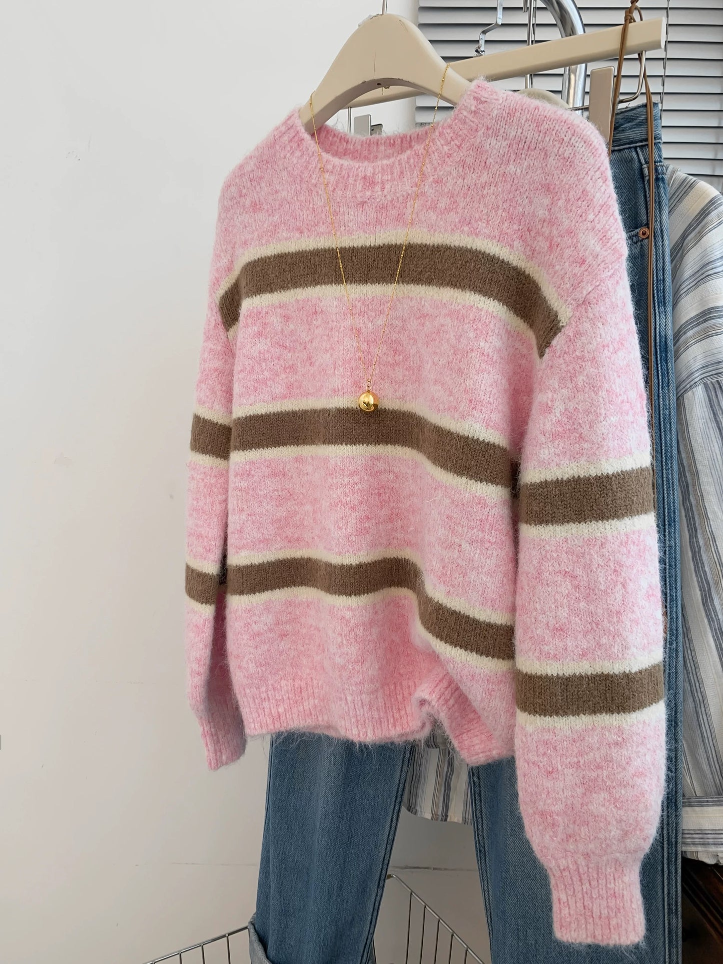 style bow-knitted sweater cardigan coat for women in early autumn straight shoulder French design short outerwear