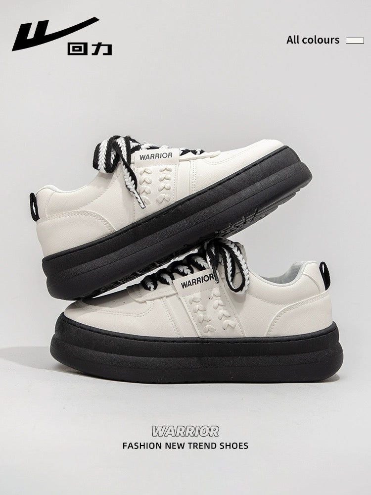 Huili Maisui white shoes for women 2024 new thick-soled heightening spring casual shoes for students versatile sports board shoes