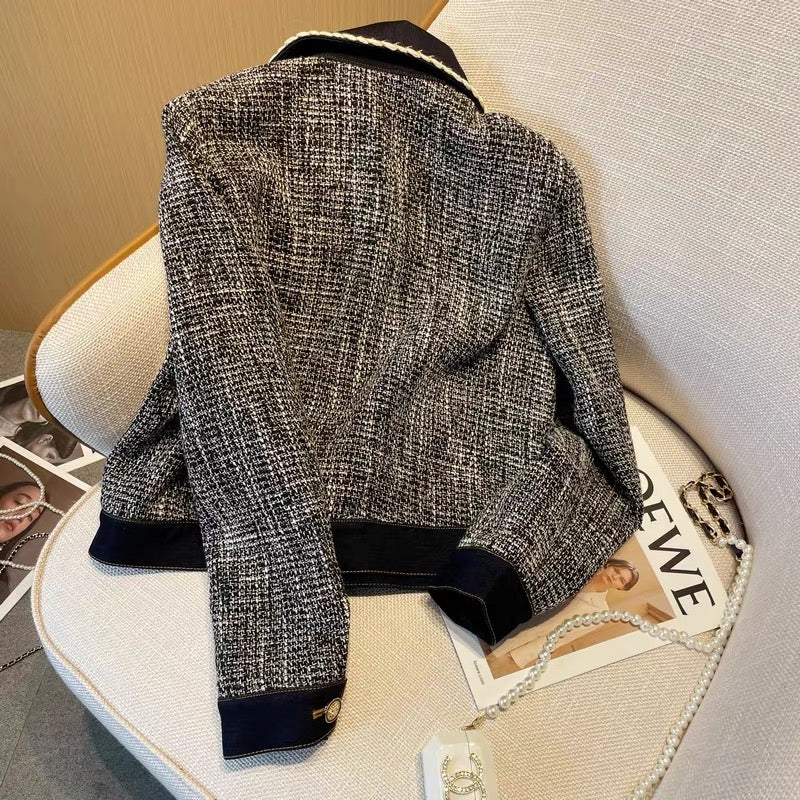 This year's popular beautiful jacket women's spring and autumn style 2023 new high-quality small fragrance short tweed jacket