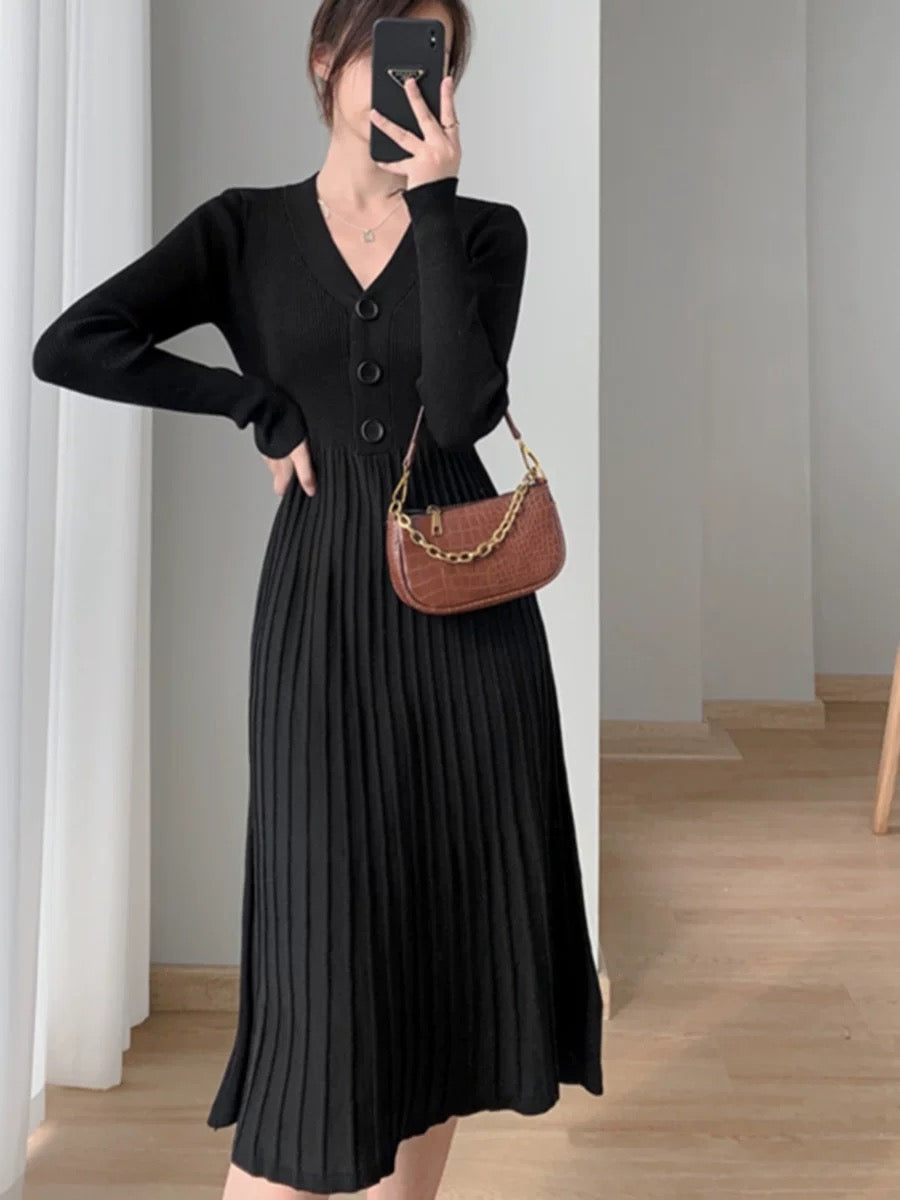 navy blue dress for baby girl R.Vivimos Womens Velvet V Neck Wrap Dress Fall Winter Long Sleeve Waist  Ruched Elastic Elegant Midi Dress (Small, Black) at Amazon Women's Clothing  store main image 0