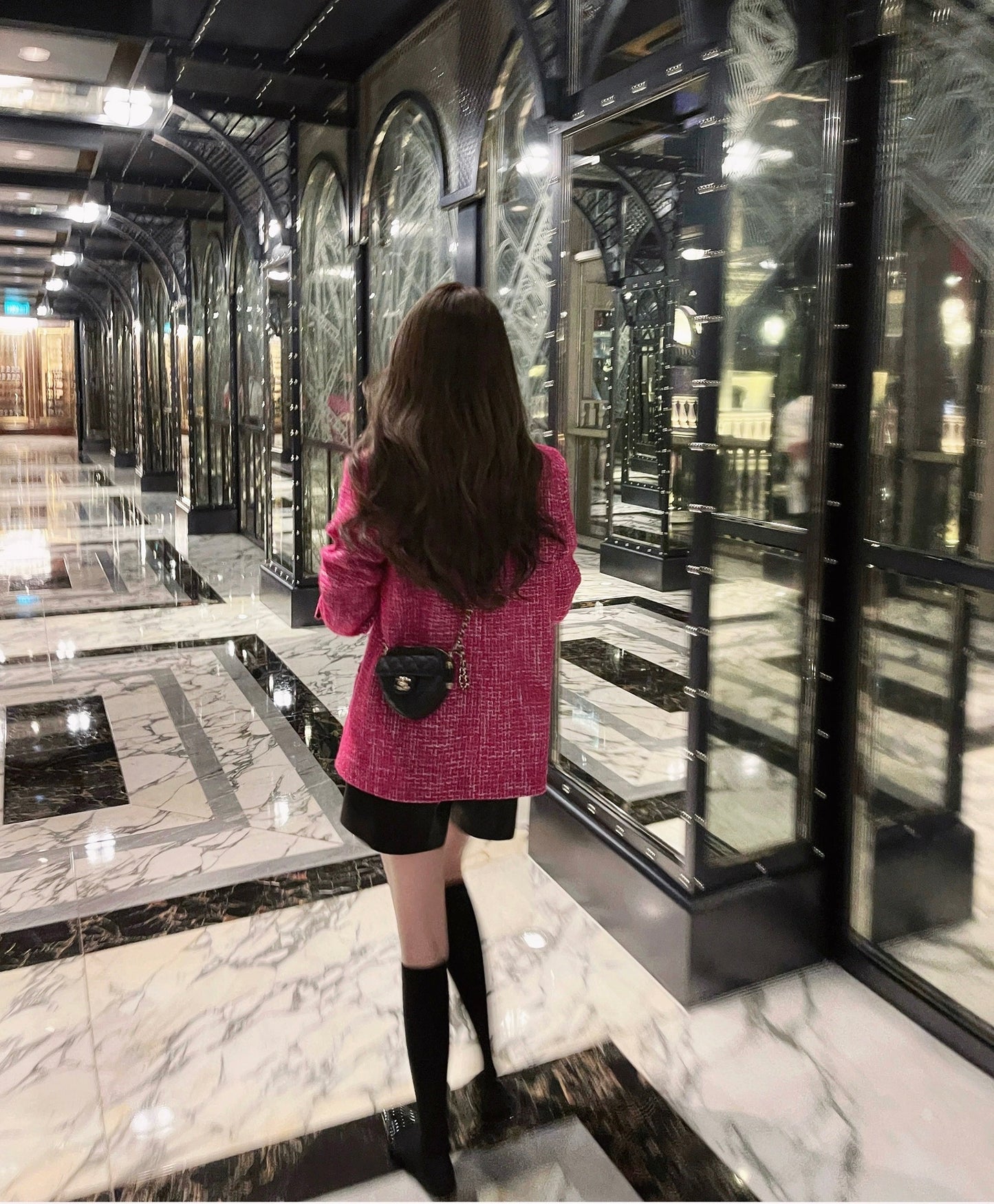 RUBBIT autumn and winter new products private server boutique heavy industry small fragrant wind twist jacket trendy color fashionable mid-length women