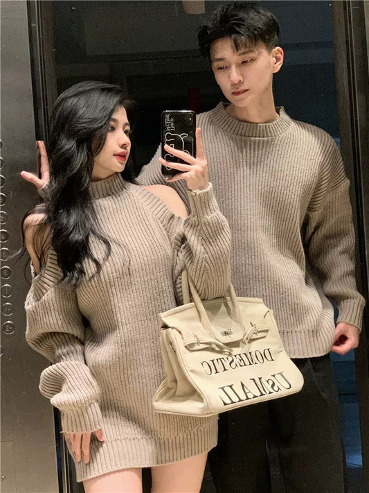 Couple wear autumn and winter 2023 new ins super hot sweater for men and women Korean version loose French sweater jacket trendy brand