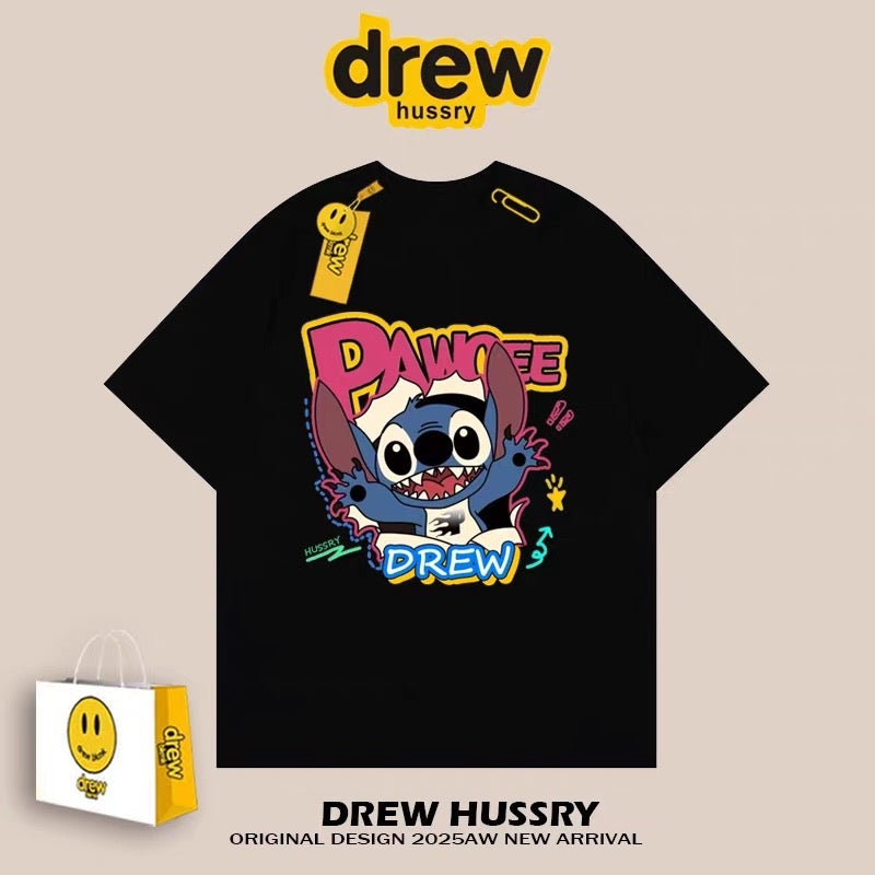 drew American trendy brand Crayon Shin-chan short-sleeved T-shirt men and women ins loose summer heavy cotton casual couple outfit