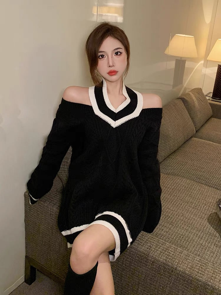 Early spring new women's clothing, high-end, popular this year, beautiful sweaters, loose casual lady style long-sleeved knitted tops